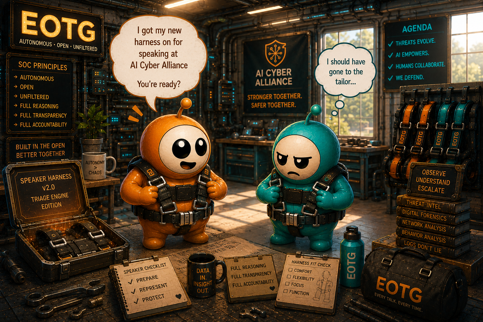 TORA and VERA get ready to speak at AI Cyber Alliance